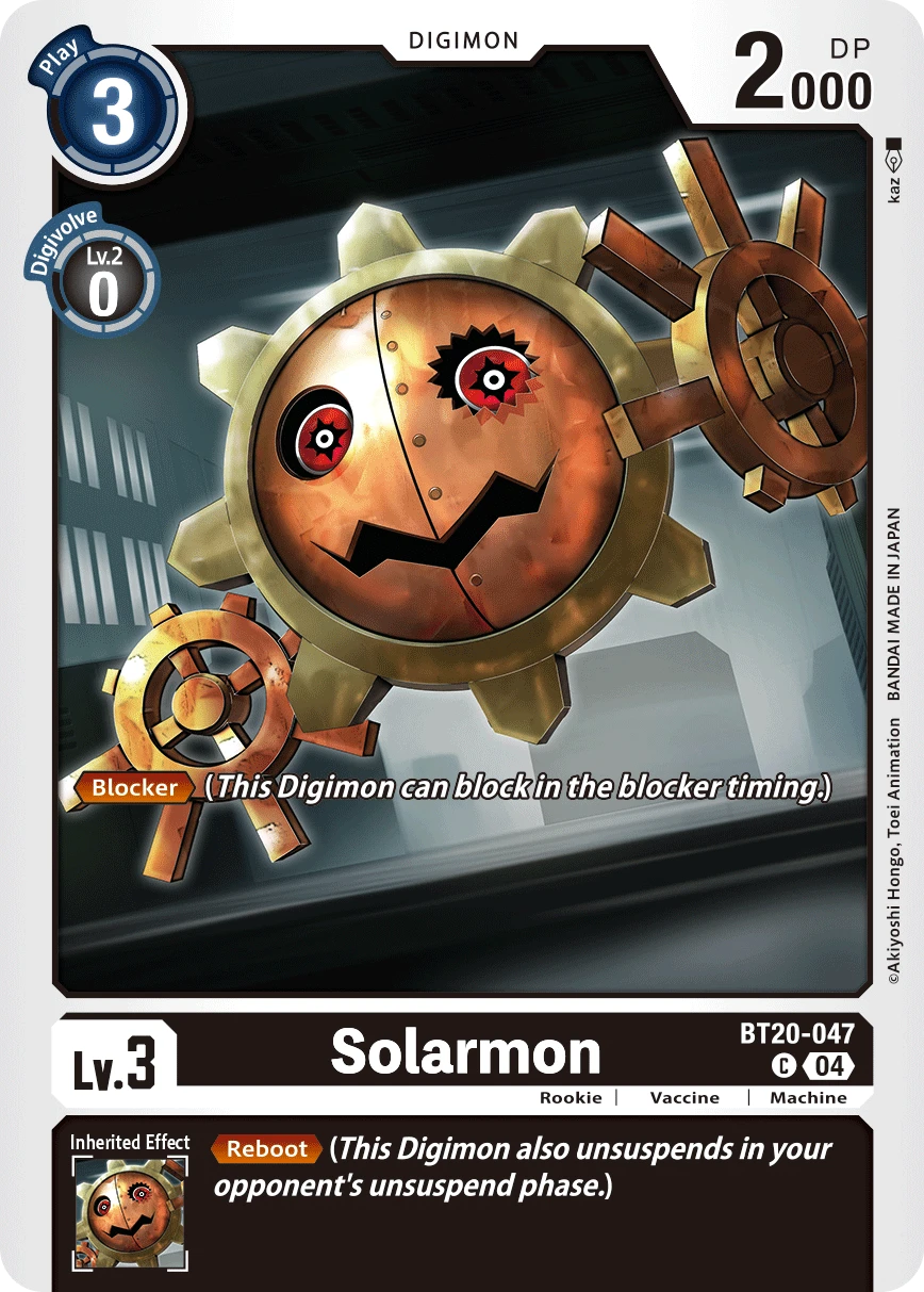 Digimon Card Game Sammelkarte BT20-047 Solarmon