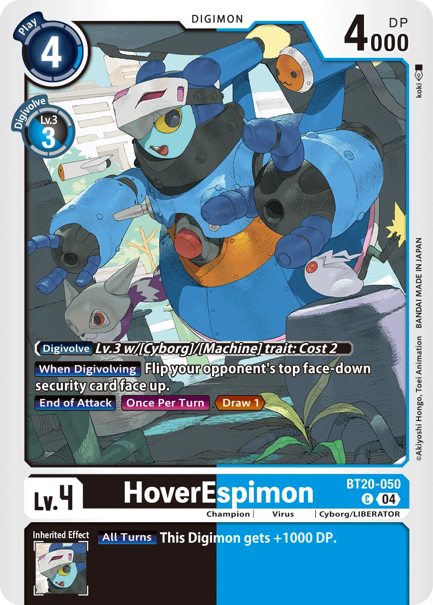 Digimon Card Game Sammelkarte BT20-050 HoverEspimon