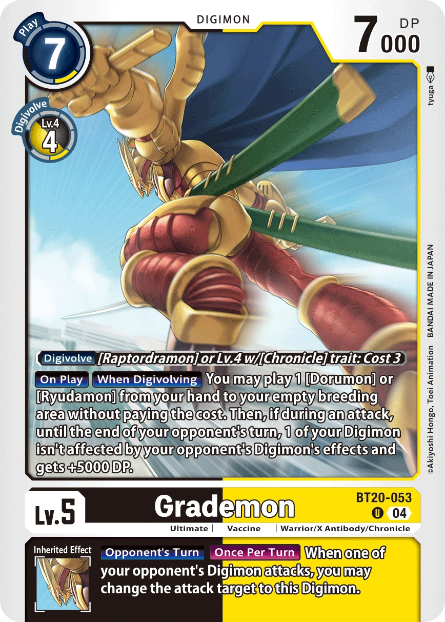 Digimon Card Game Sammelkarte BT20-053 Grademon