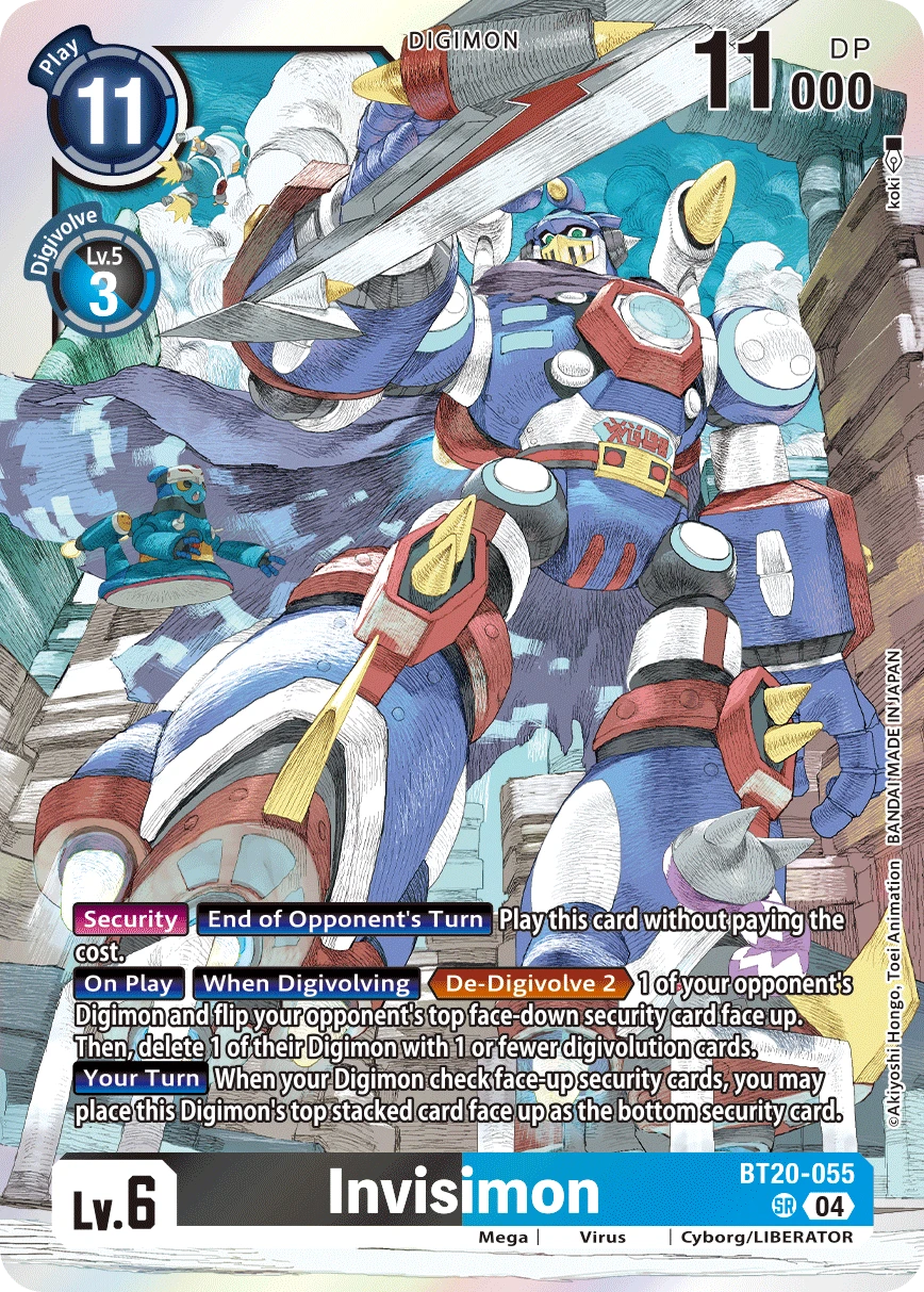 Digimon Card Game Sammelkarte BT20-055 Invisimon