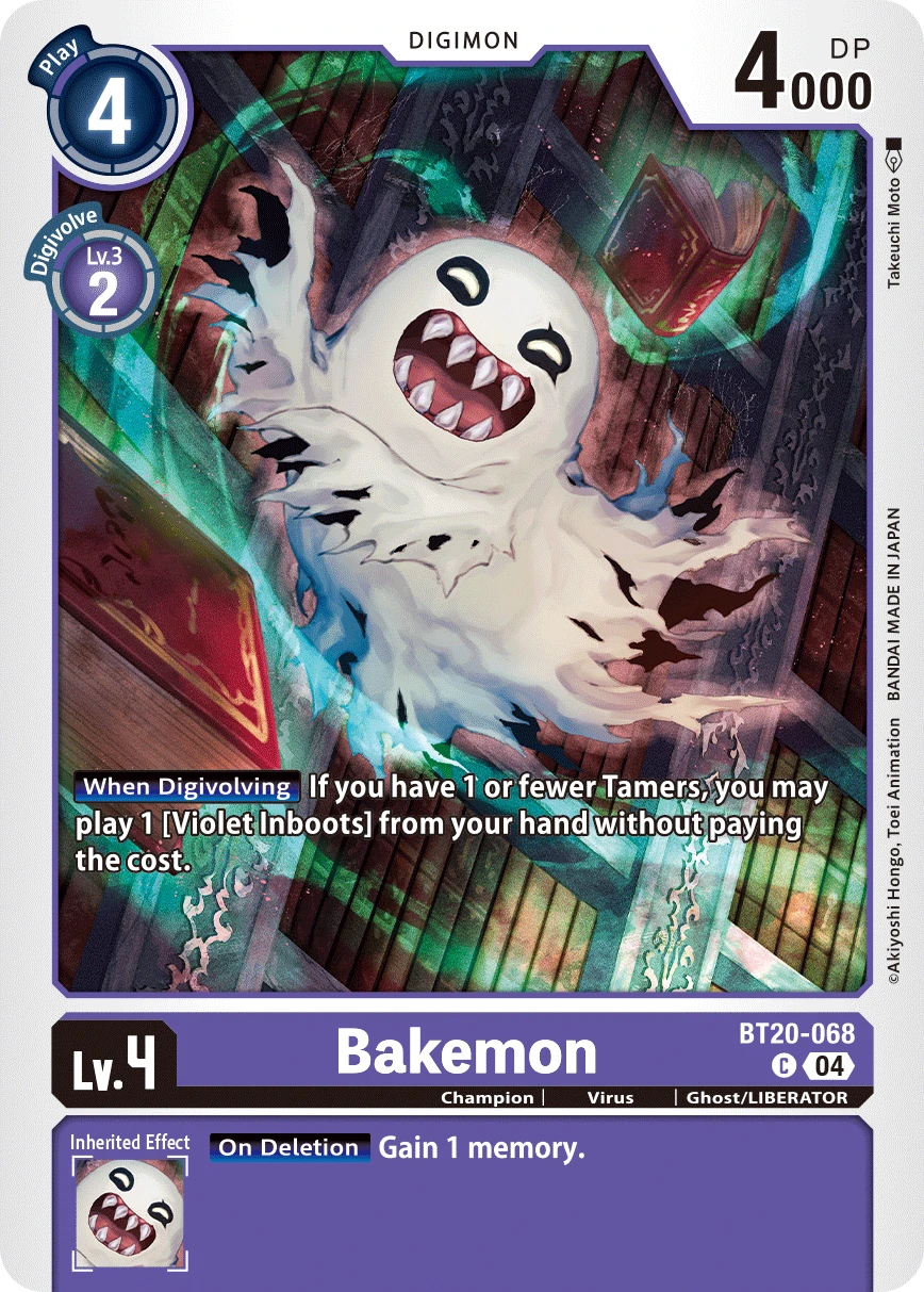 Digimon Card Game Sammelkarte BT20-068 Bakemon