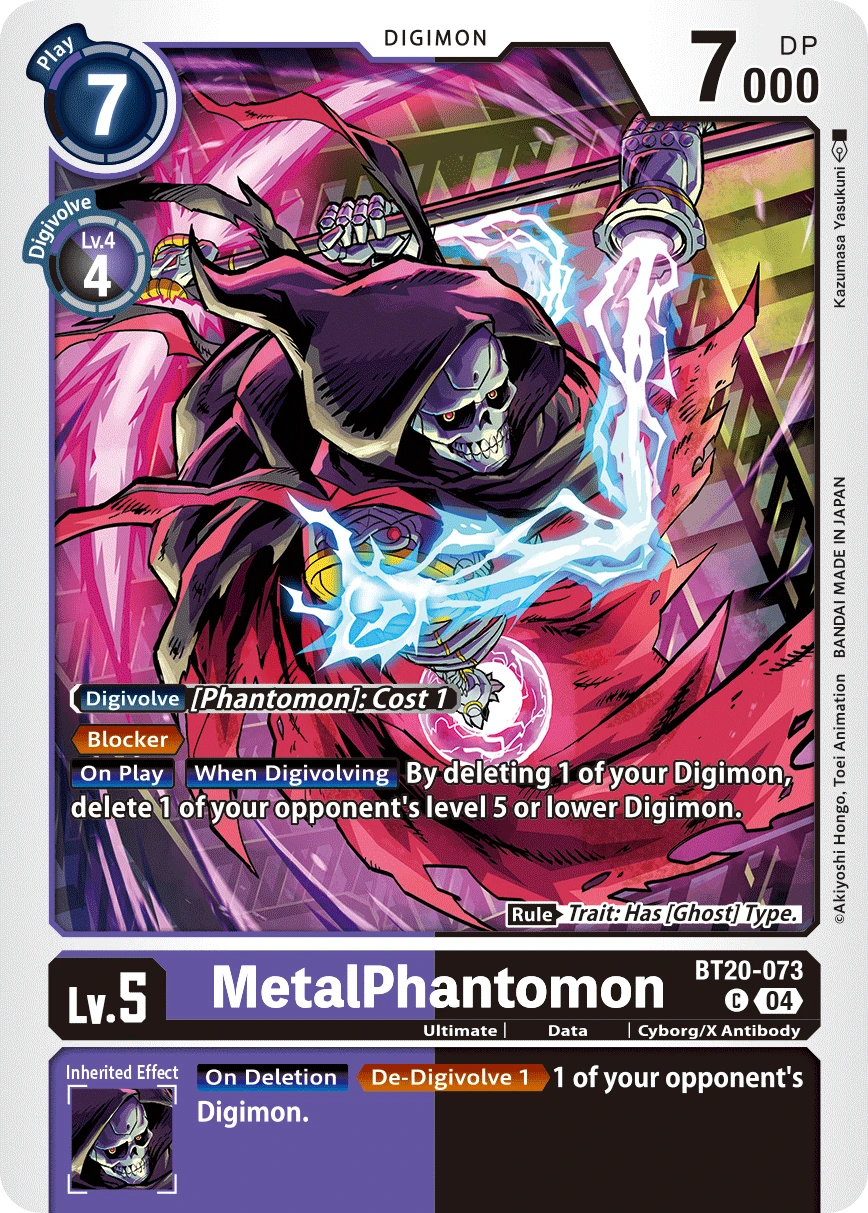 Digimon Card Game Sammelkarte BT20-073 MetalPhantomon