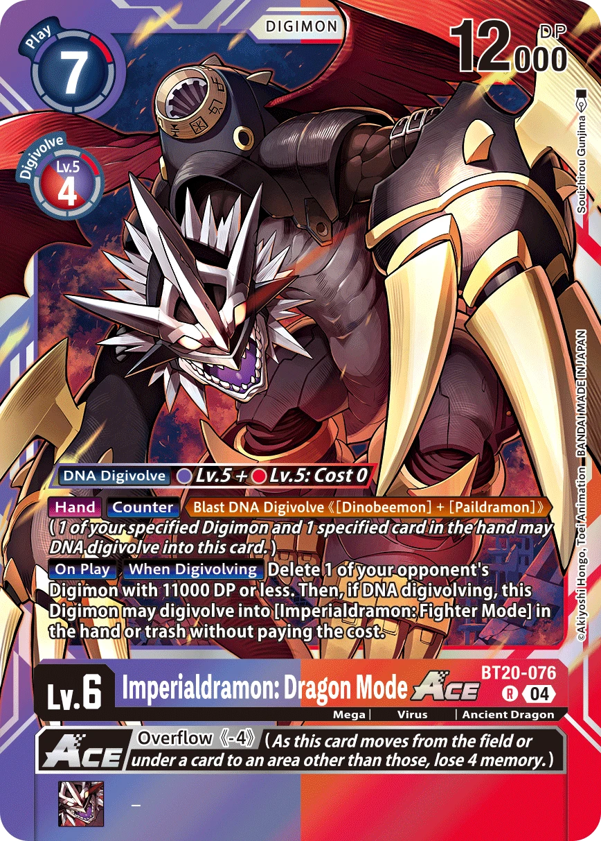 Digimon Card Game Sammelkarte BT20-076 Imperialdramon: Dragon Mode ACE