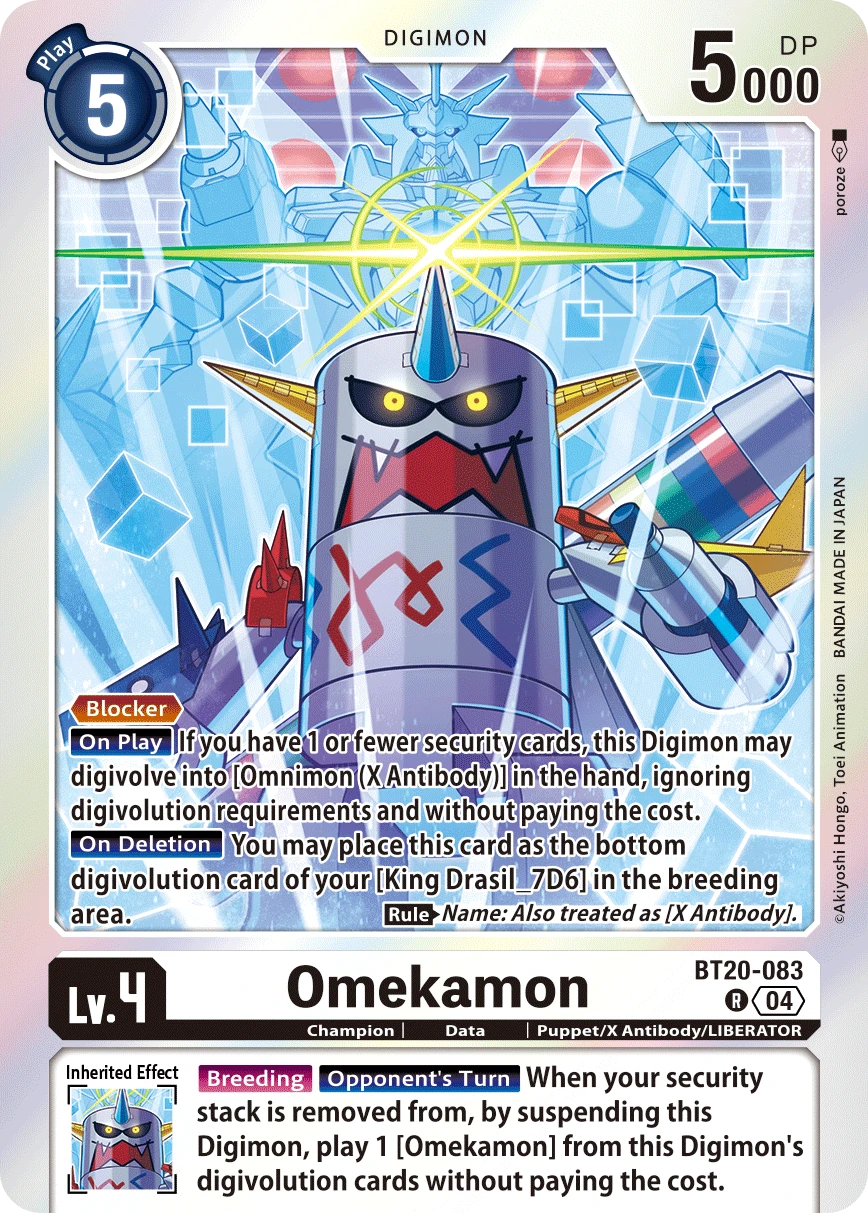 Digimon Card Game Sammelkarte BT20-083 Omekamon