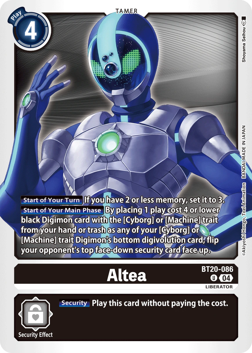 Digimon Card Game Sammelkarte BT20-086 Altea