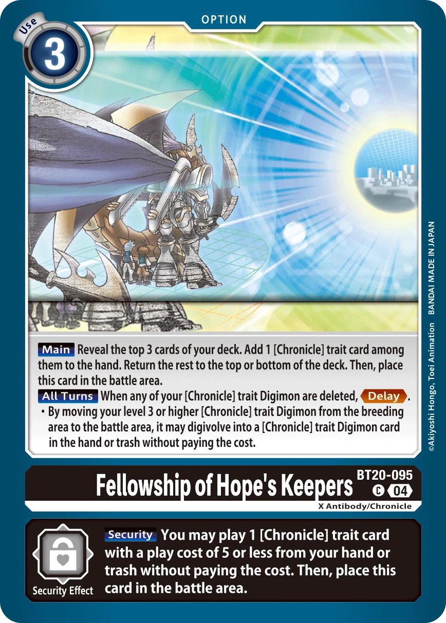 Digimon Card Game Sammelkarte BT20-095 Fellowship of Hope's Keepers