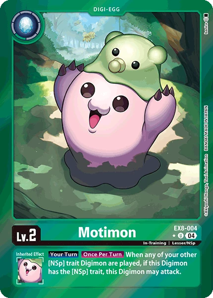 Digimon Card Game Sammelkarte EX8-004 Motimon alternatives Artwork 1