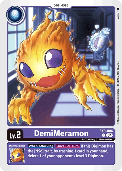 Digimon Card Game Sammelkarte EX8-006 DemiMeramon