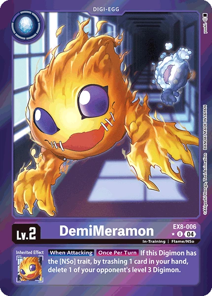 Digimon Card Game Sammelkarte EX8-006 DemiMeramon alternatives Artwork 1