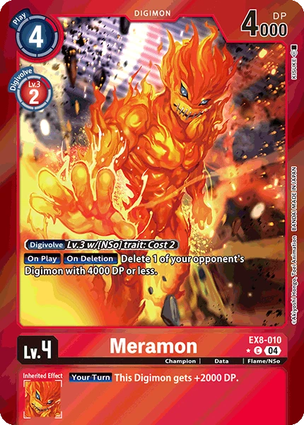 Digimon Card Game Sammelkarte EX8-010 Meramon alternatives Artwork 1