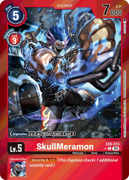 Digimon Card Game Sammelkarte EX8-013 SkullMeramon alternatives Artwork 1