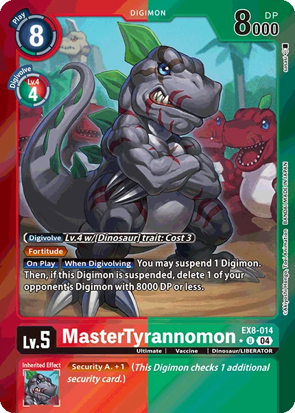 Digimon Card Game Sammelkarte EX8-014 MasterTyrannomon alternatives Artwork 1