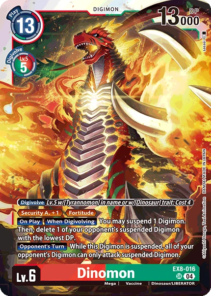 Digimon Card Game Sammelkarte EX8-016 Dinomon