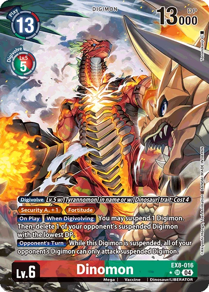 Digimon Card Game Sammelkarte EX8-016 Dinomon alternatives Artwork 1