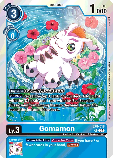 Digimon Card Game Sammelkarte EX8-018 Gomamon