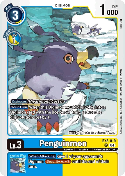 Digimon Card Game Sammelkarte EX8-019 Penguinmon