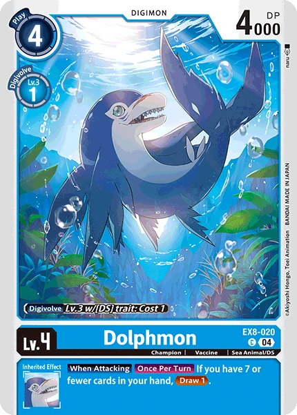 Digimon Card Game Sammelkarte EX8-020 Dolphmon