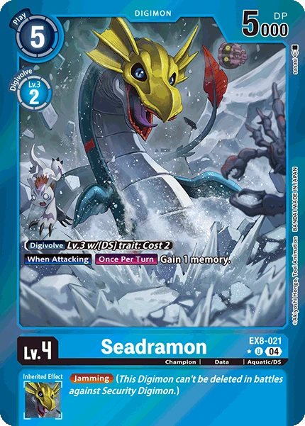 Digimon Card Game Sammelkarte EX8-021 Seadramon alternatives Artwork 1