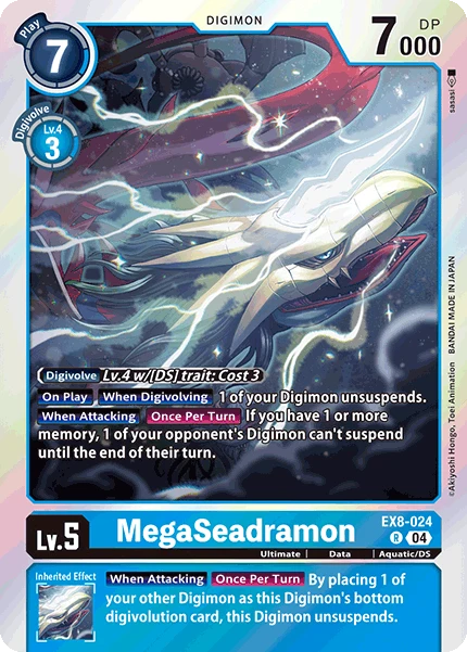 Digimon Card Game Sammelkarte EX8-024 MegaSeadramon