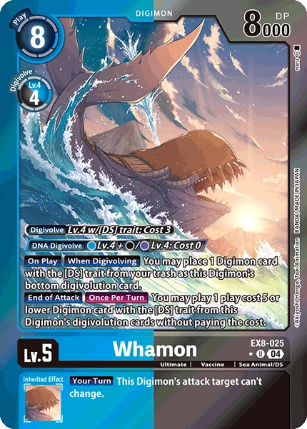 Digimon Card Game Sammelkarte EX8-025 Whamon alternatives Artwork 1