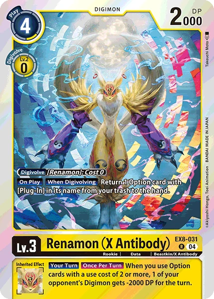 Digimon Card Game Sammelkarte EX8-031 Renamon (X Antibody)