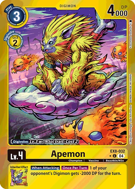 Digimon Card Game Sammelkarte EX8-032 Apemon alternatives Artwork 1