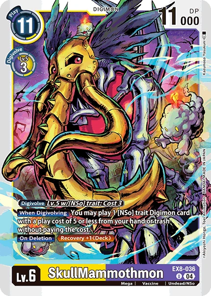 Digimon Card Game Sammelkarte EX8-036 SkullMammothmon