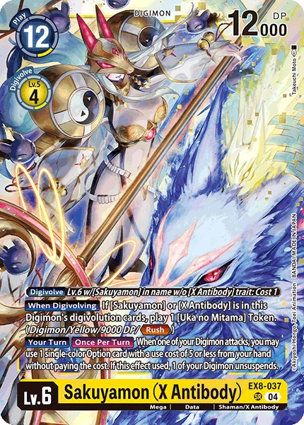 Digimon Card Game Sammelkarte EX8-037 Sakuyamon (X Antibody)