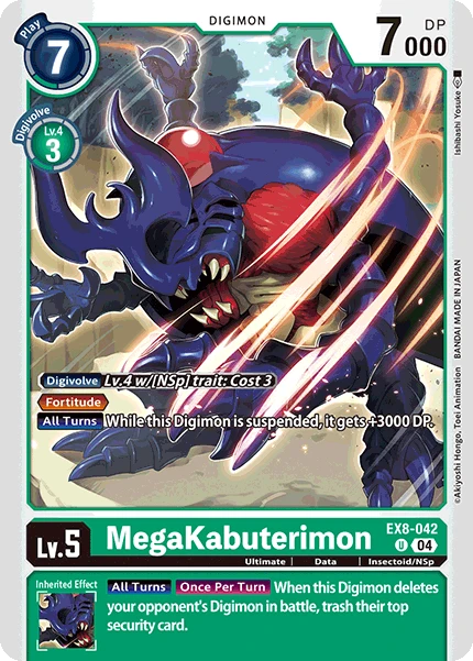 Digimon Card Game Sammelkarte EX8-042 MegaKabuterimon