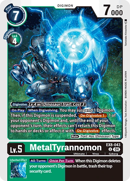 Digimon Card Game Sammelkarte EX8-043 MetalTyrannomon