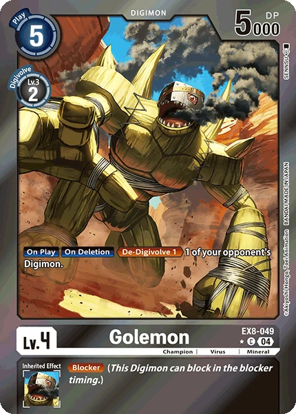 Digimon Card Game Sammelkarte EX8-049 Golemon alternatives Artwork 1