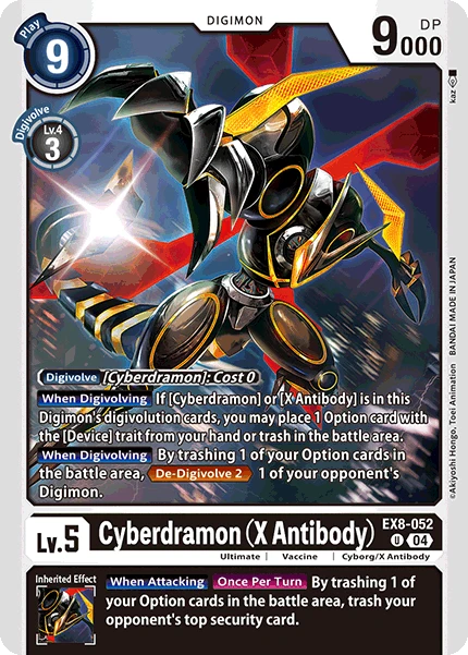 Digimon Card Game Sammelkarte EX8-052 Cyberdramon (X Antibody)