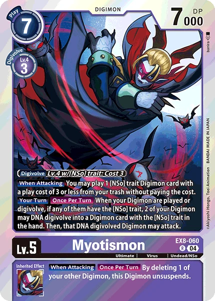 Digimon Card Game Sammelkarte EX8-060 Myotismon