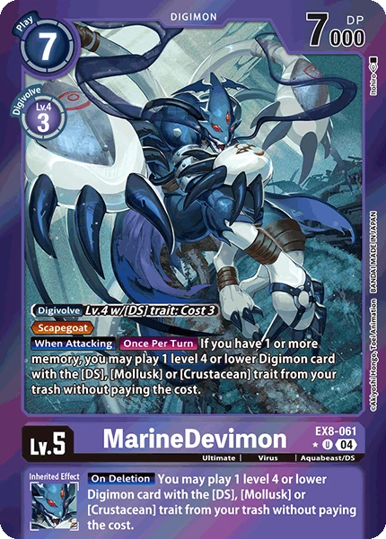 Digimon Card Game Sammelkarte EX8-061 MarineDevimon alternatives Artwork 1