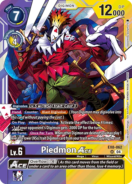 Digimon Card Game Sammelkarte EX8-062 Piedmon ACE