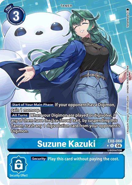 Digimon Card Game Sammelkarte EX8-066 Suzune Kazuki alternatives Artwork 1