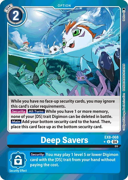 Digimon Card Game Sammelkarte EX8-068 Deep Savers alternatives Artwork 1