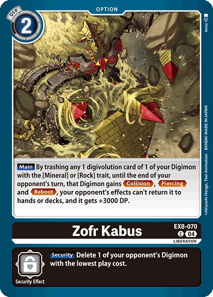 Digimon Card Game Sammelkarte EX8-070 Zofr Kabus