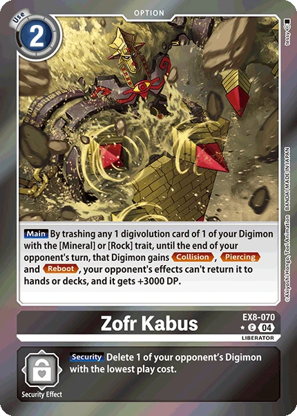 Digimon Card Game Sammelkarte EX8-070 Zofr Kabus alternatives Artwork 1