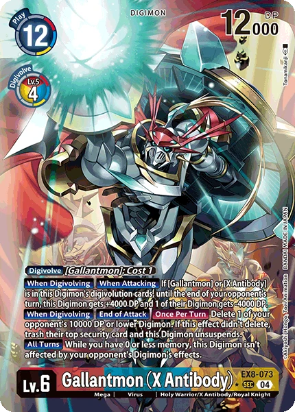 Digimon Card Game Sammelkarte EX8-073 Gallantmon (X Antibody) alternatives Artwork 1