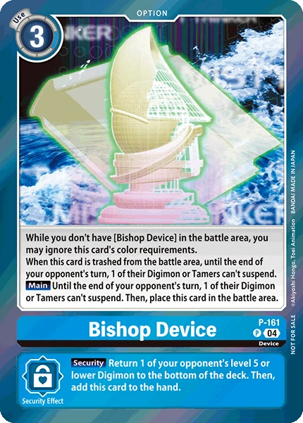 Digimon Card Game Sammelkarte P-161 Bishop Device