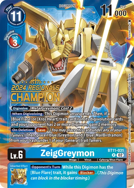 Digimon Card Game Sammelkarte BT11-031 ZeigGreymon alternatives Artwork 3