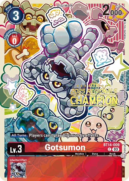 Digimon Card Game Sammelkarte BT14-009 Gotsumon alternatives Artwork 1