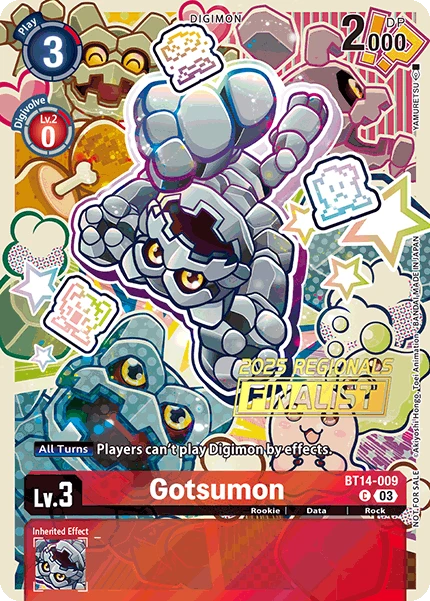 Digimon Card Game Sammelkarte BT14-009 Gotsumon alternatives Artwork 2