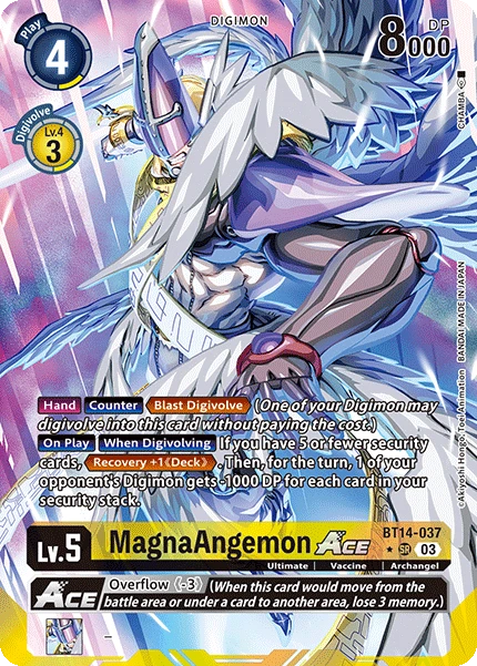 Digimon Card Game Sammelkarte BT14-037 MagnaAngemon ACE alternatives Artwork 3