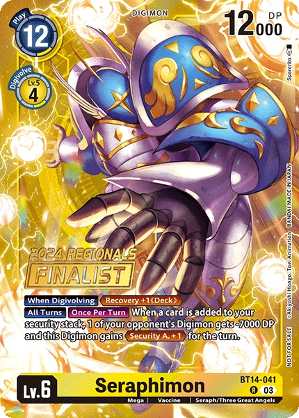 Digimon Card Game Sammelkarte BT14-041 Seraphimon alternatives Artwork 2