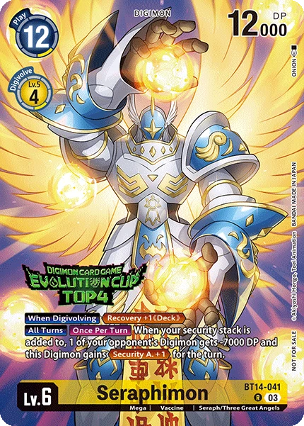 Digimon Card Game Sammelkarte BT14-041 Seraphimon alternatives Artwork 5