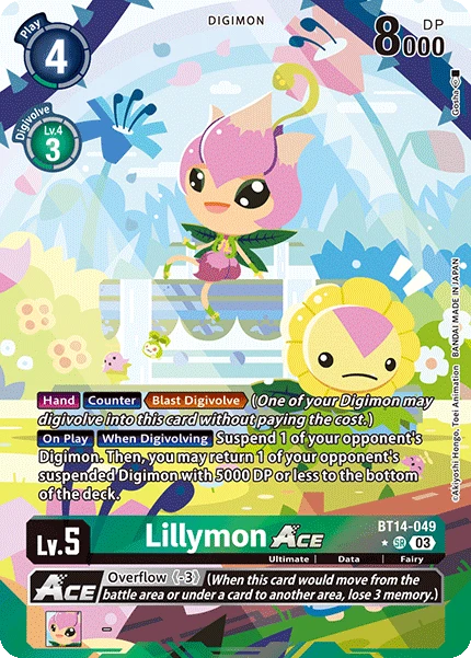 Digimon Card Game Sammelkarte BT14-049 Lillymon ACE alternatives Artwork 3