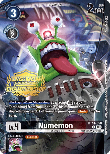Digimon Card Game Sammelkarte BT14-058 Numemon alternatives Artwork 1