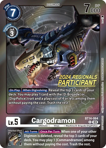 Digimon Card Game Sammelkarte BT14-064 Cargodramon alternatives Artwork 1